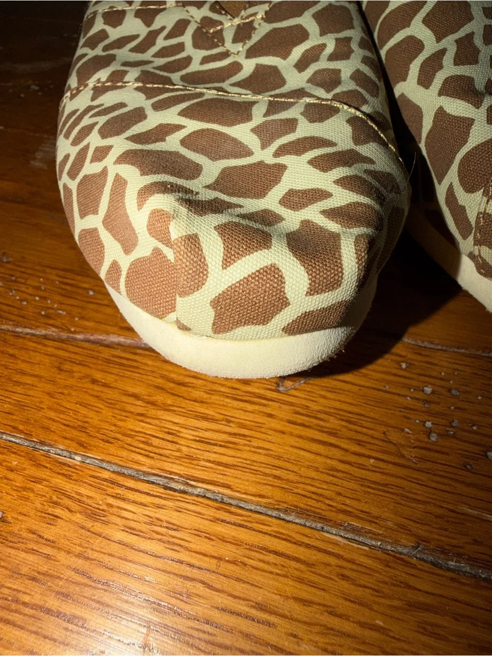 Toms Women’s Brown and Cream Giraffe-Print Espadrilles